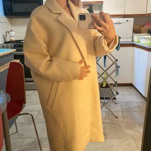 H&M Cream Wool Blend Coat